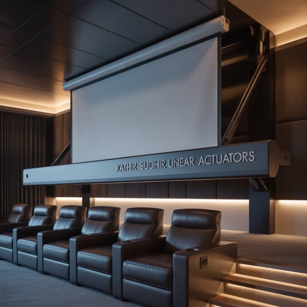 Home Theater Screen Up and Lift Using Linear Actuator