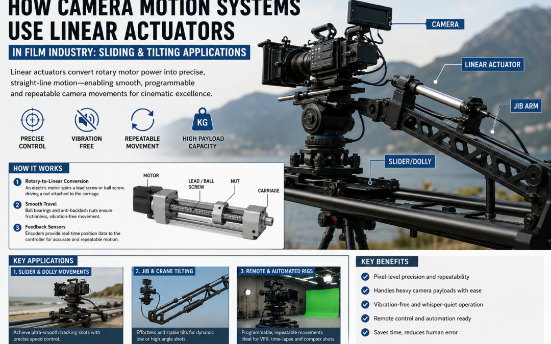 How Camera Motion Systems Using Linear Actuators Create Smooth Cinematic Movement in Film Production