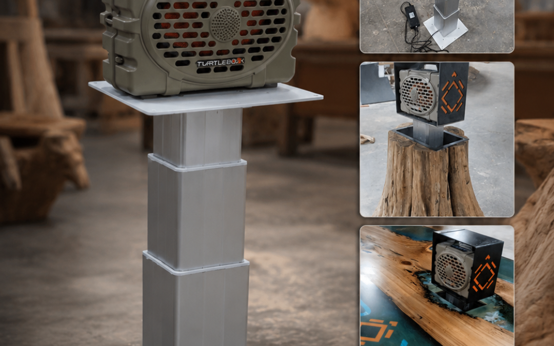 Audio Setup Using Column Linear Actuator Technology