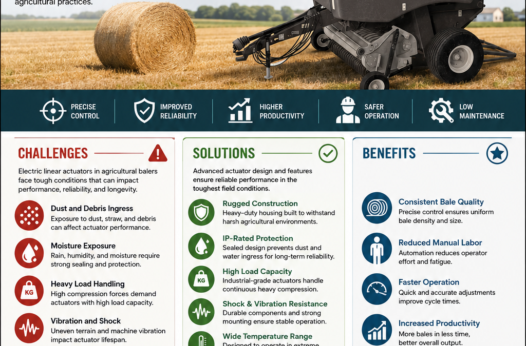 Electric Linear Actuators in Agricultural Balers