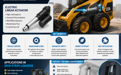 Cabin Height Adjustment Using Electric Linear Actuators in Skid-Steer Loaders