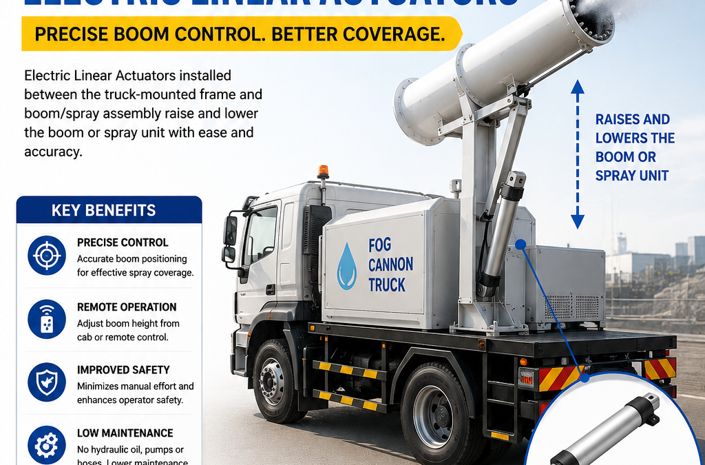 Road Washing Systems with Electric Linear Actuators
