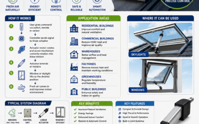 Windows and Skylights Tilting Mechanism Using Linear Actuators